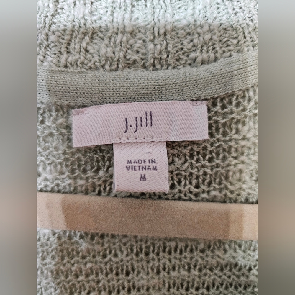 J. Jill Light Sage Knit Cardigan - Picture 3 of 11